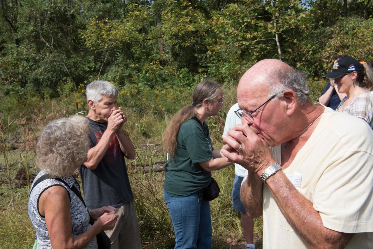 REFS Nature Adventure Day - Making whistles with plants