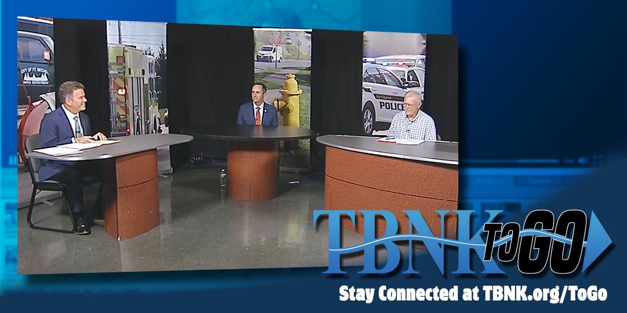 Chris Moriconi on set at Talk City