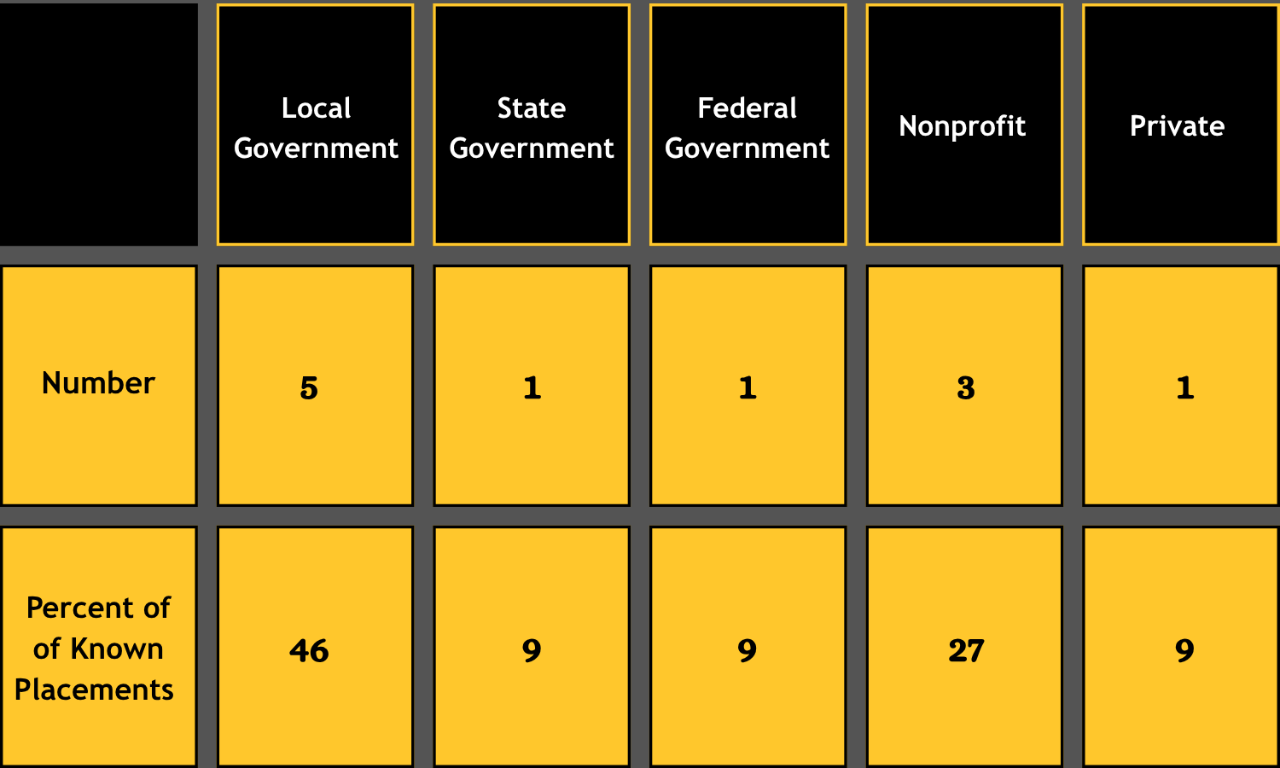 Nonprofit Sector 19%; Local Government 48%; State Government 19%; Private Sector 9%; Federal Government 5%