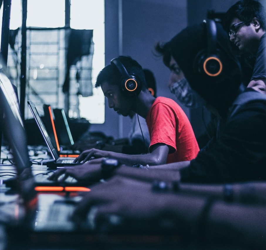 Esports competitors in a tournament setting